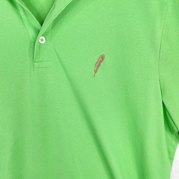 RLX Ralph Lauren Classic Fit Performance Polo Shirt Lime Green Golf Size Large - Picture 2 of 4